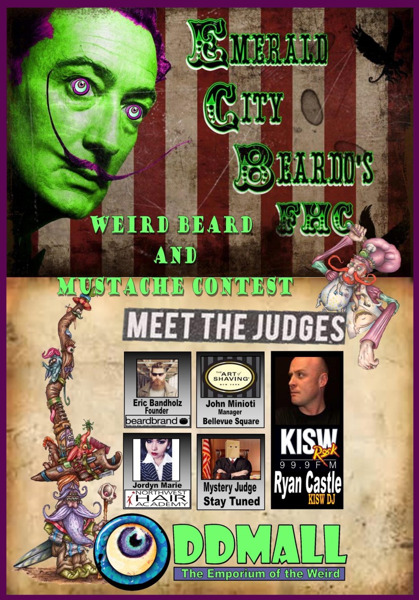 The Oddmall Weird Beard and Mustache Contest - Sunday June 1st.