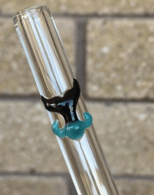Whale Tail glass straw